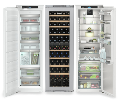 Incorporabil - Side-by-side Liebherr IXRFW 5180, 768 l, BioFresh Professional, NoFrost, IceTower, InfinitySpring, vitrină vin Vinidor, integrabil
