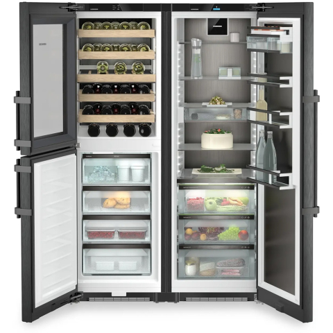 Side by Side LIEBHERR XRCbs 5295 Peak, Duo Cooling, 691 l, H 185.5 cm, compartiment de temperare a vinului, dark inox [2]