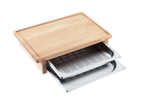 Consumabile & accesorii - Tocător Miele DGSB 1 din lemn de fag, cu 2 recipiente pentru cuptorul cu aburi