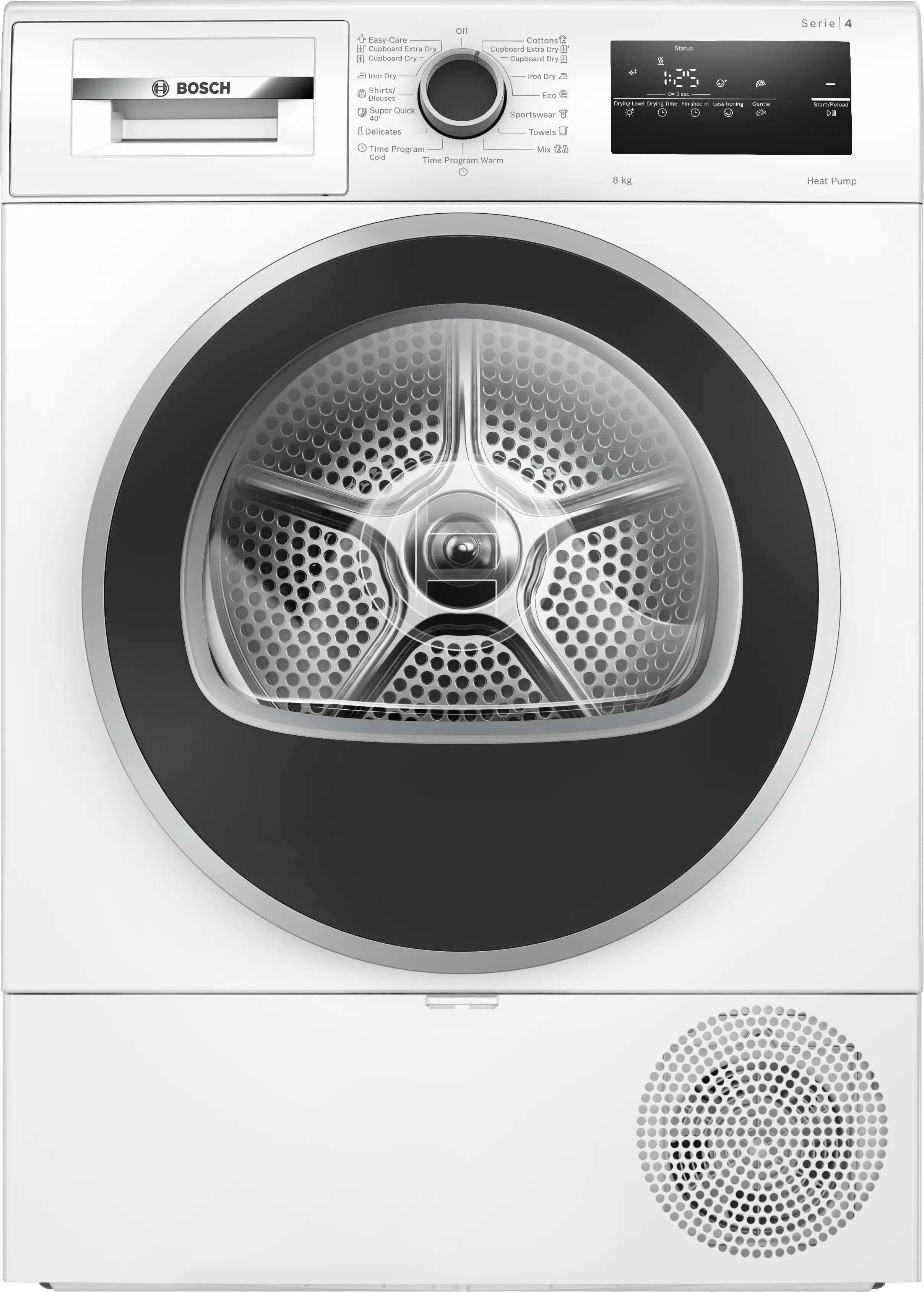 Electrocasnice - Uscător de rufe Bosch Seria 4 WTH8520BBY, 8 kg, cu pompă de căldură, alb