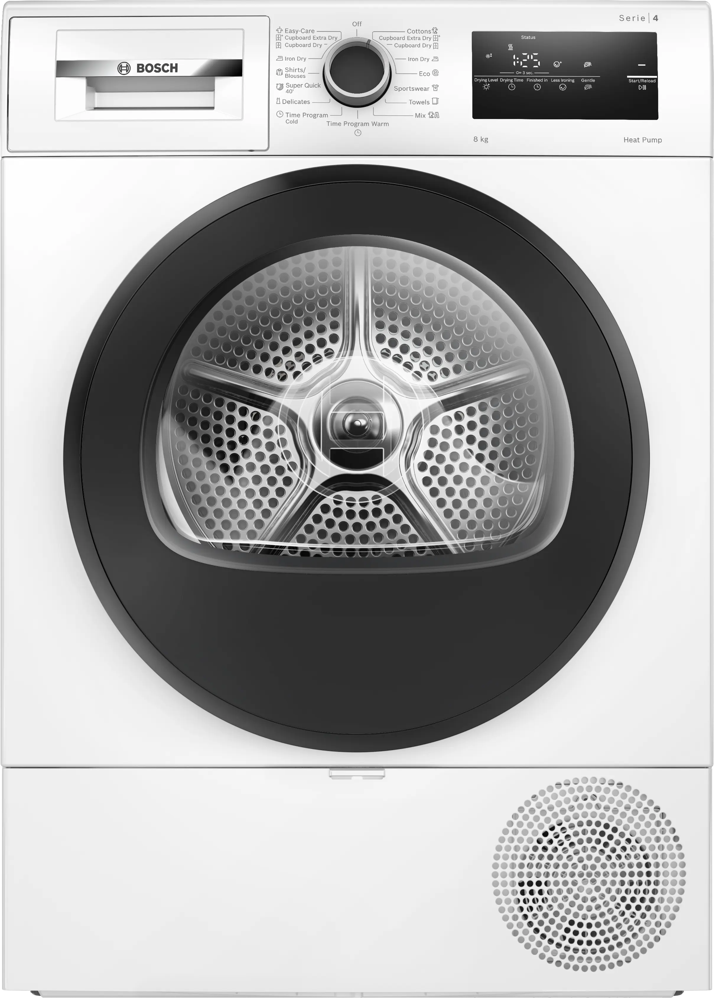 Electrocasnice - Uscător de rufe Bosch Seria 4 WTH85221BY, 8 kg, cu pompă de căldură, alb