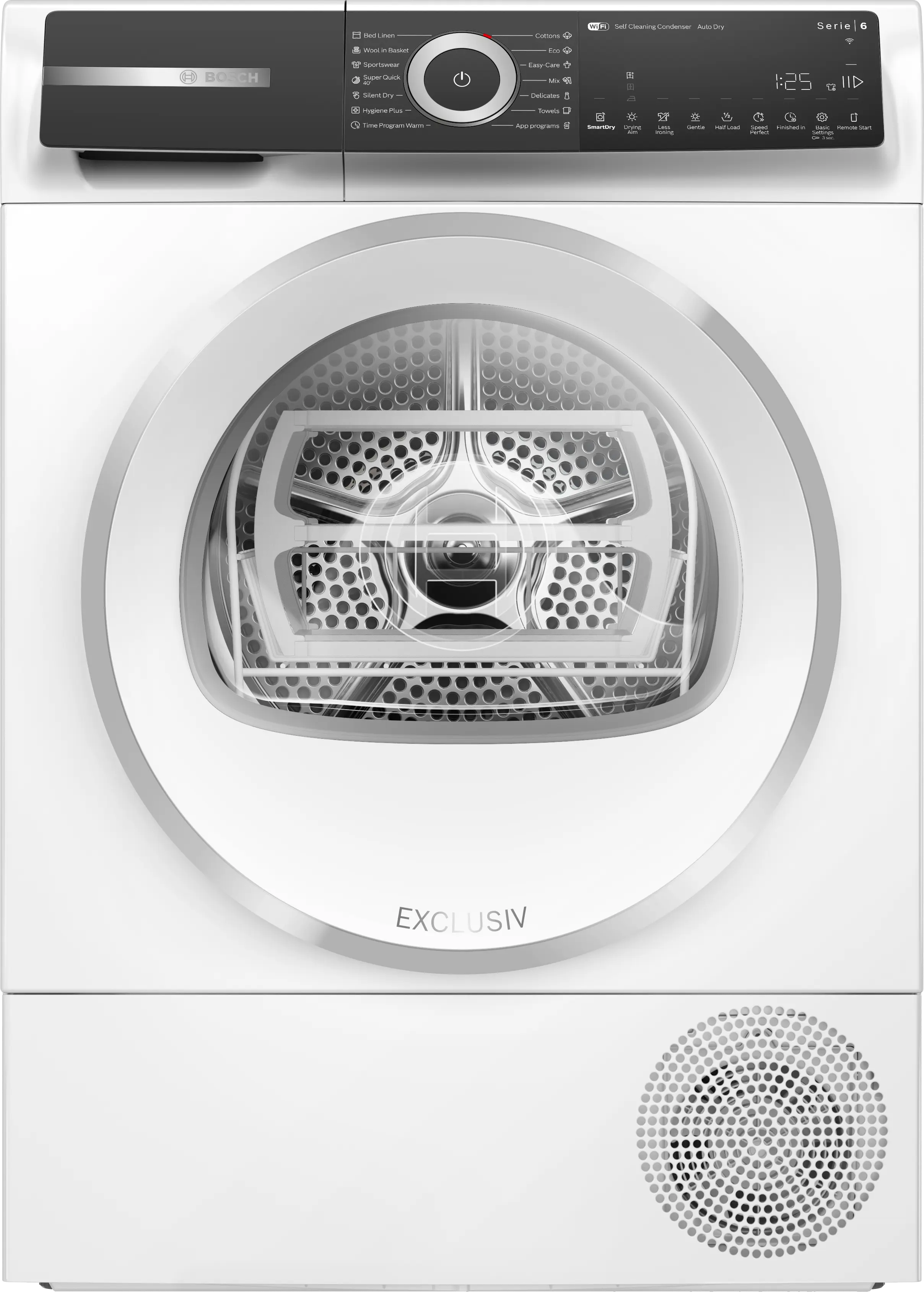 Electrocasnice - Uscător de rufe Bosch Seria 6 WQH246D3BY, 9 kg, cu pompă de căldură, alb