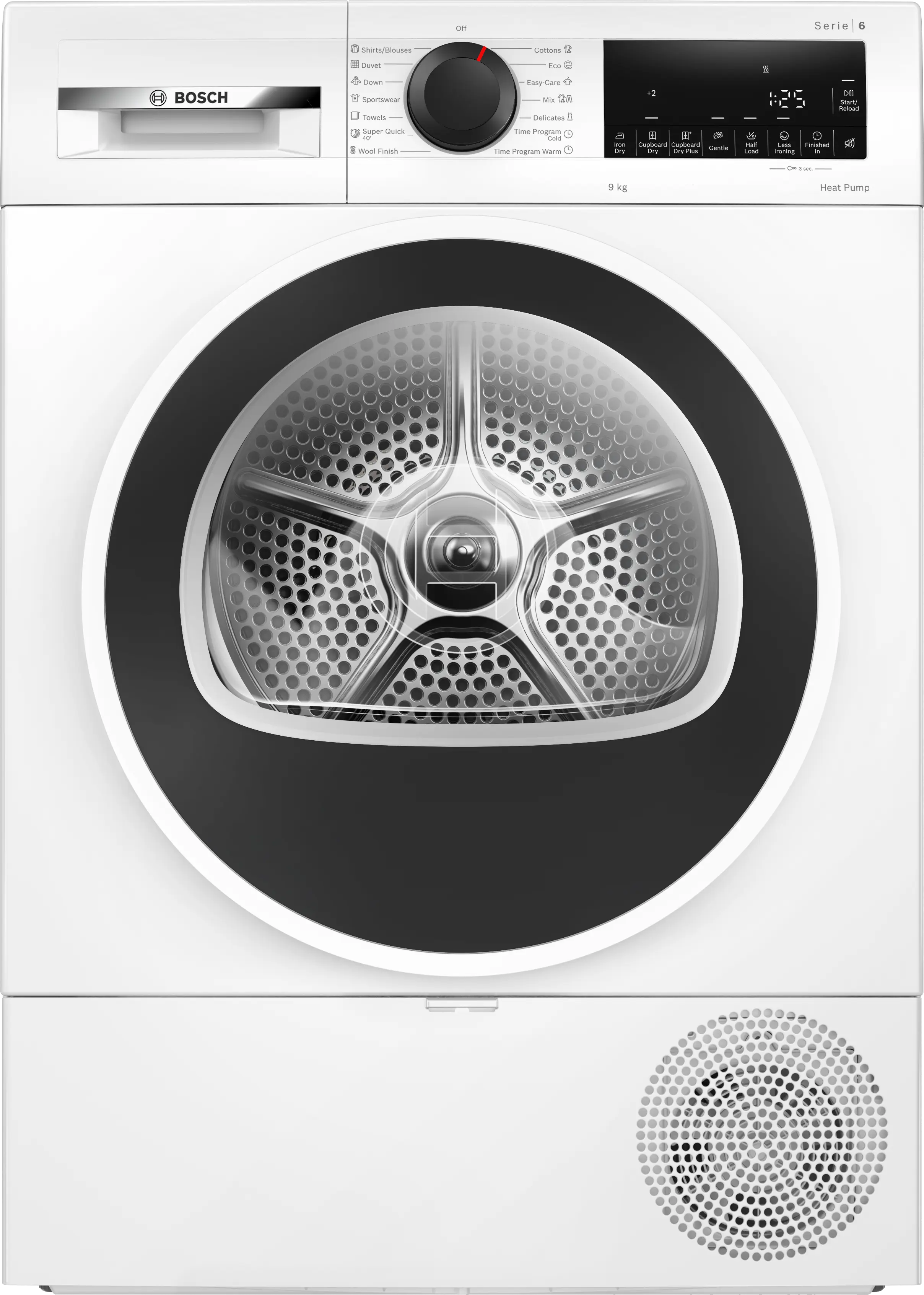 Electrocasnice - Uscător de rufe Bosch Seria 6 WQG24101BY, 9 kg, cu pompă de căldură, alb