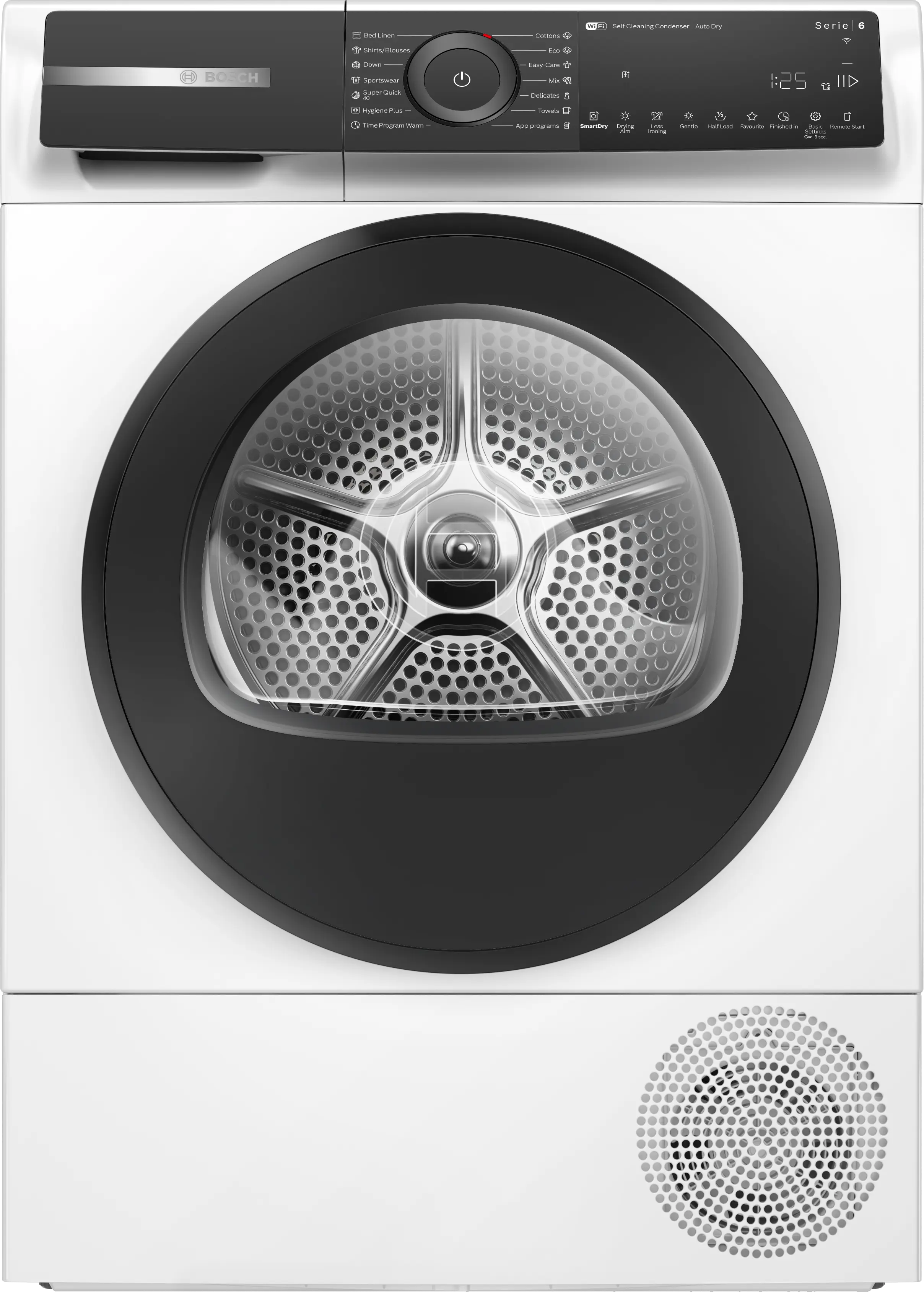 Uscatoare de rufe - Uscător de rufe cu condensare și pompă de căldură 9 kg, Bosch Seria 6, Alb