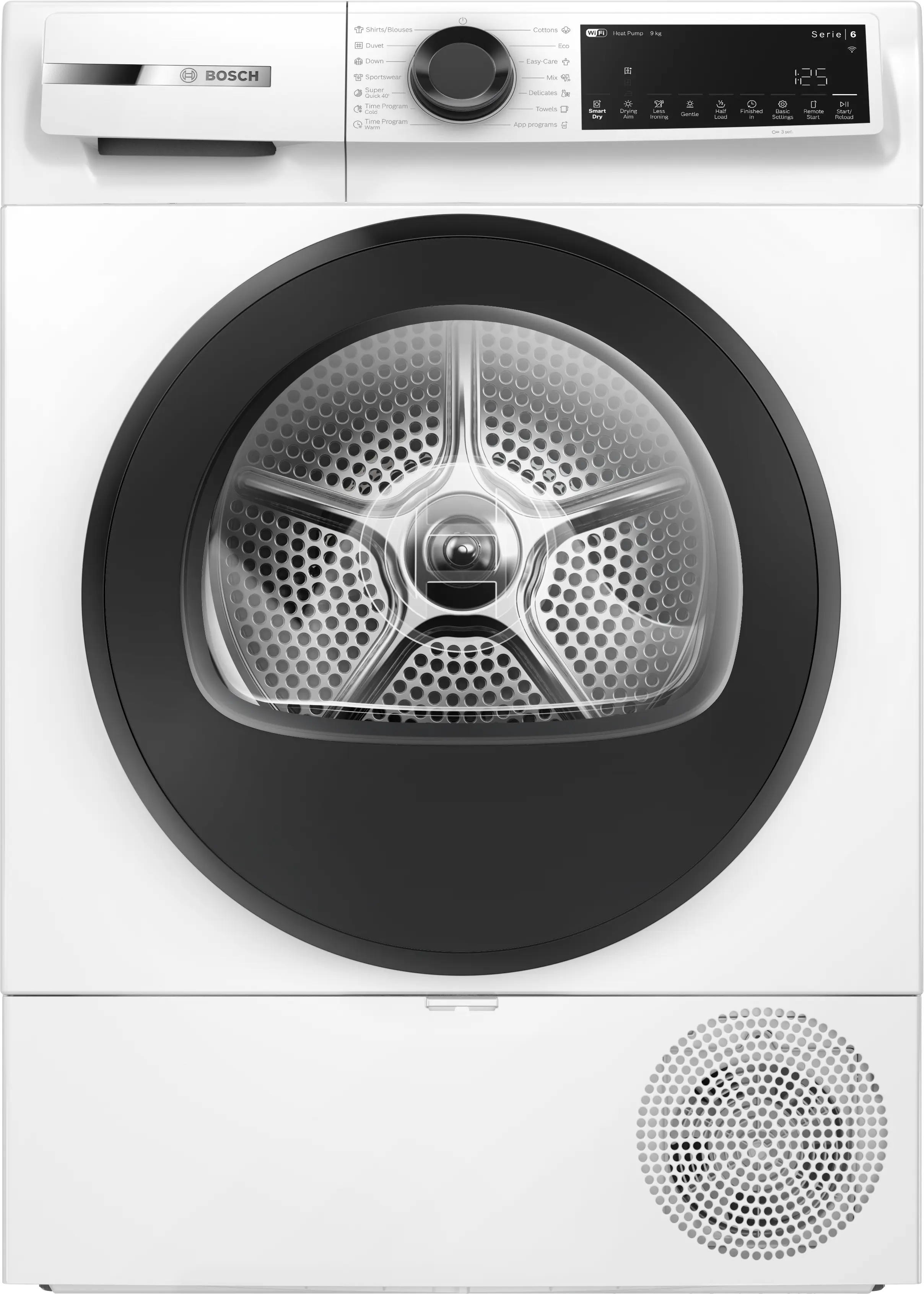 Electrocasnice - Uscător de rufe Bosch Seria 6 WQJ24201BY, 9 kg, cu pompă de căldură, alb