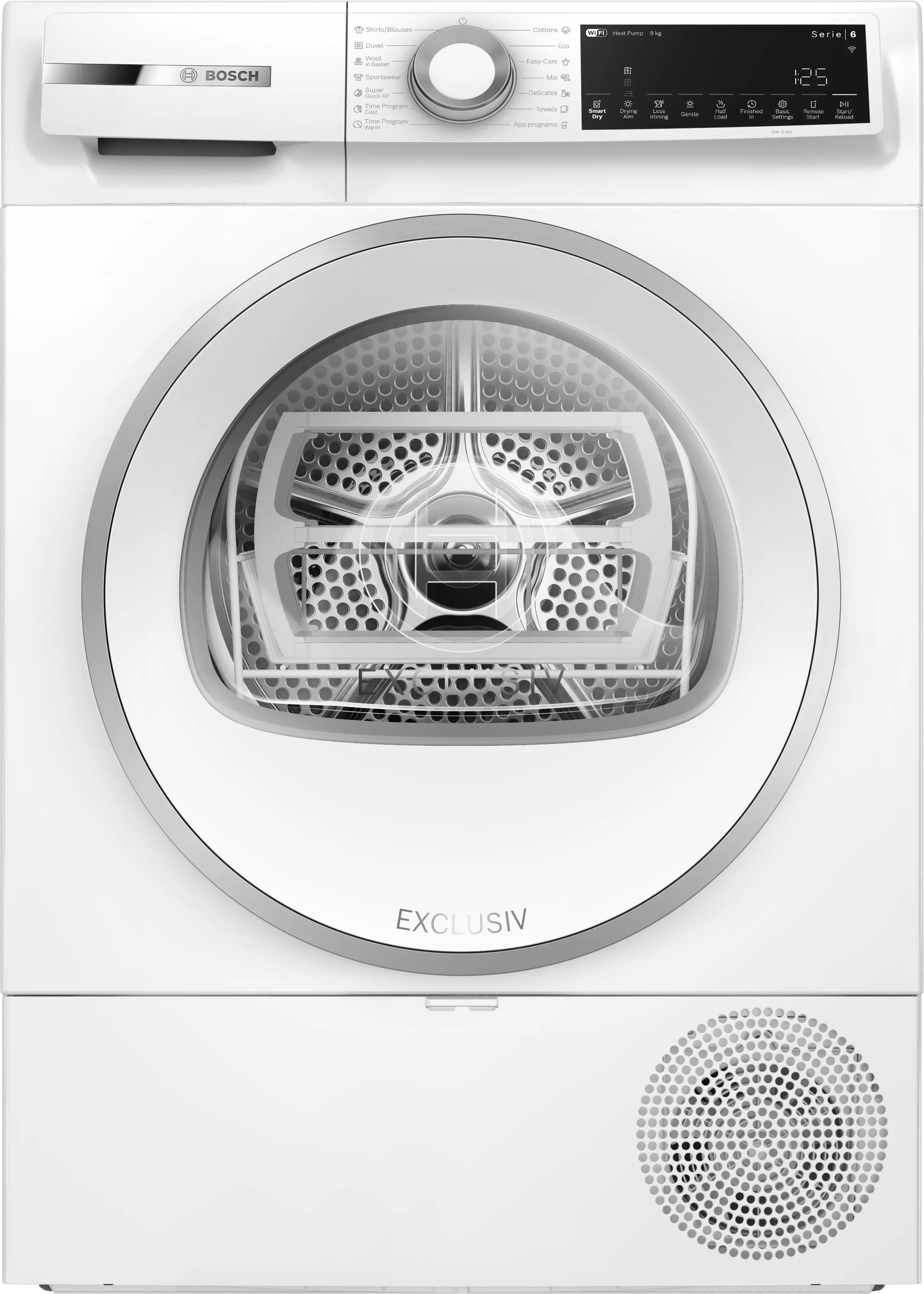 Electrocasnice - Uscător de rufe Bosch Seria 6 WQJ24292BY, 9 kg, cu pompă de căldură, alb