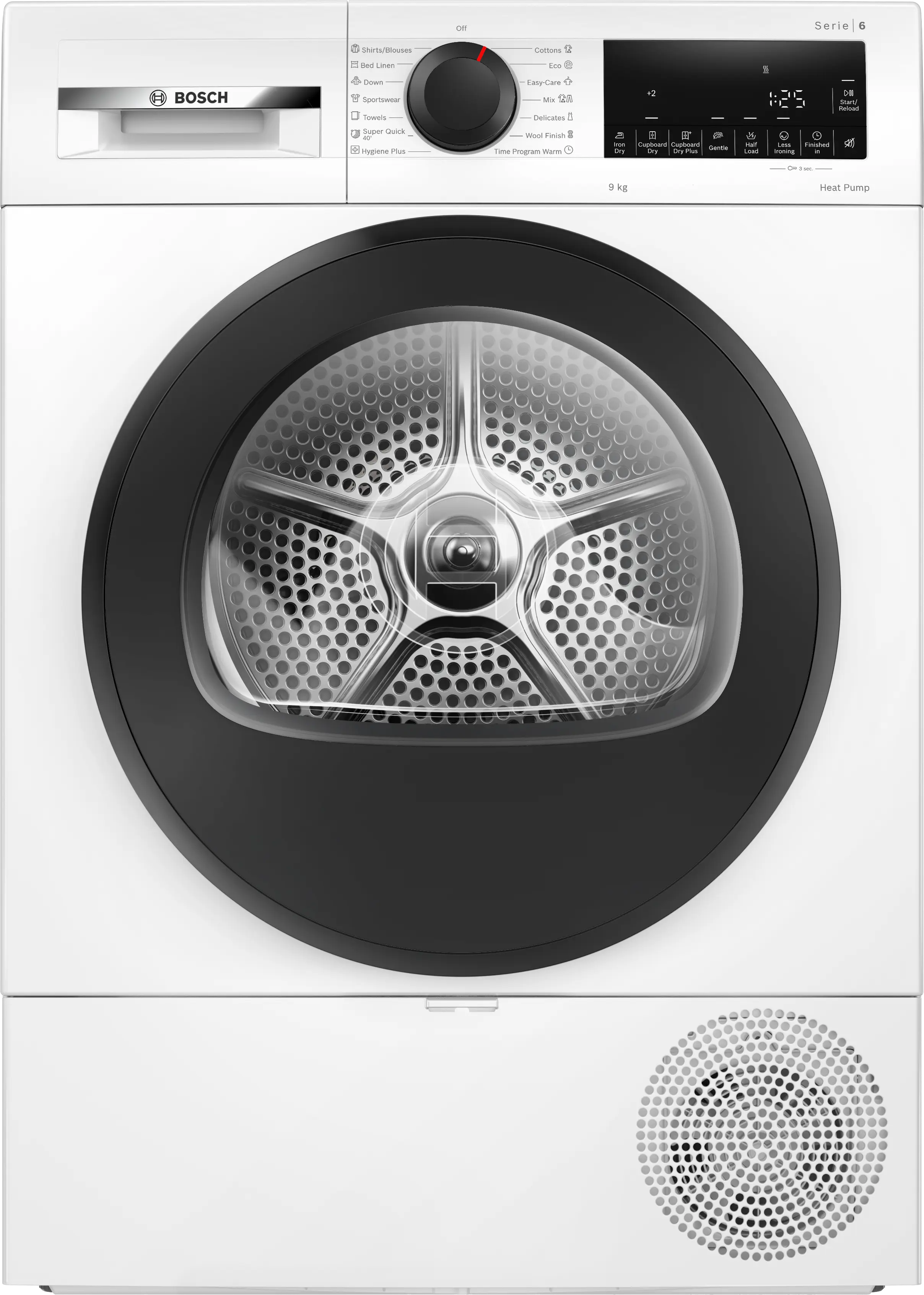 Uscatoare de rufe - Uscător de rufe cu condensare și pompă de căldură 9 kg, Bosch Seria 6, Alb