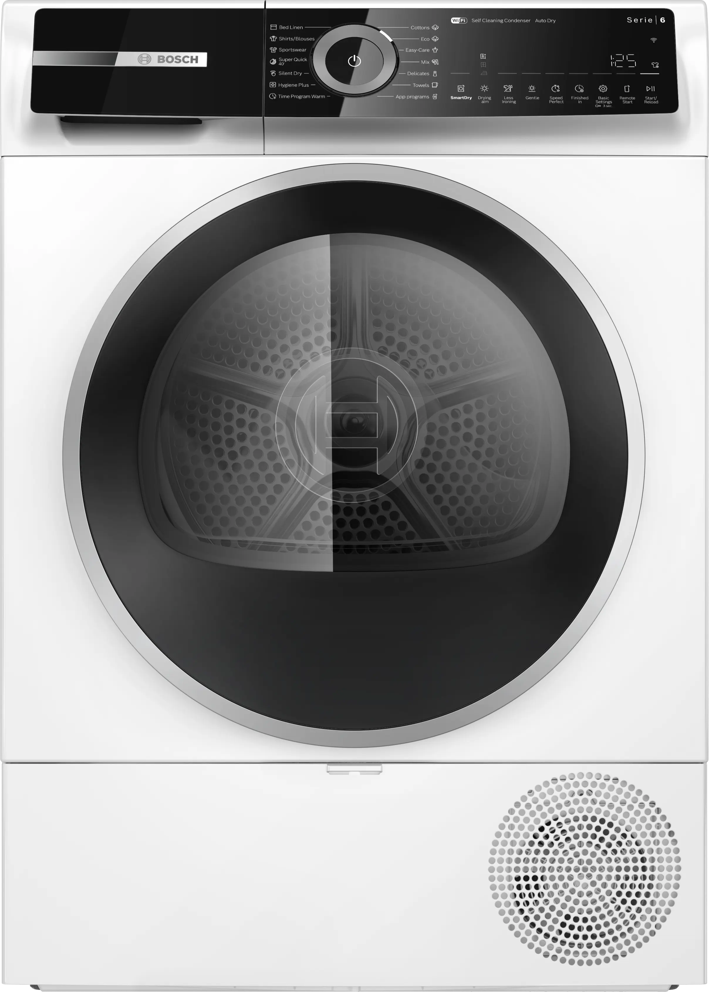 Electrocasnice - Uscător de rufe Bosch Seria 6 WQN246D1BY, 9 kg, cu pompă de căldură, alb