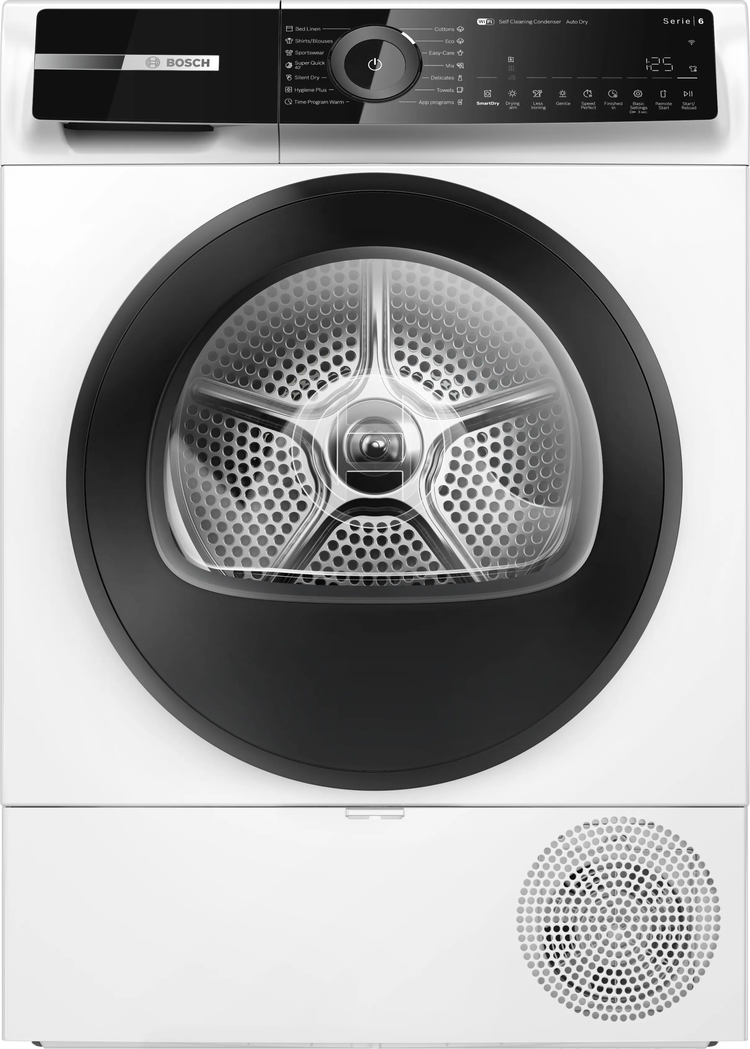 Electrocasnice - Uscător de rufe Bosch Seria 6 WQN246D0BY, 9 kg, cu pompă de căldură, alb