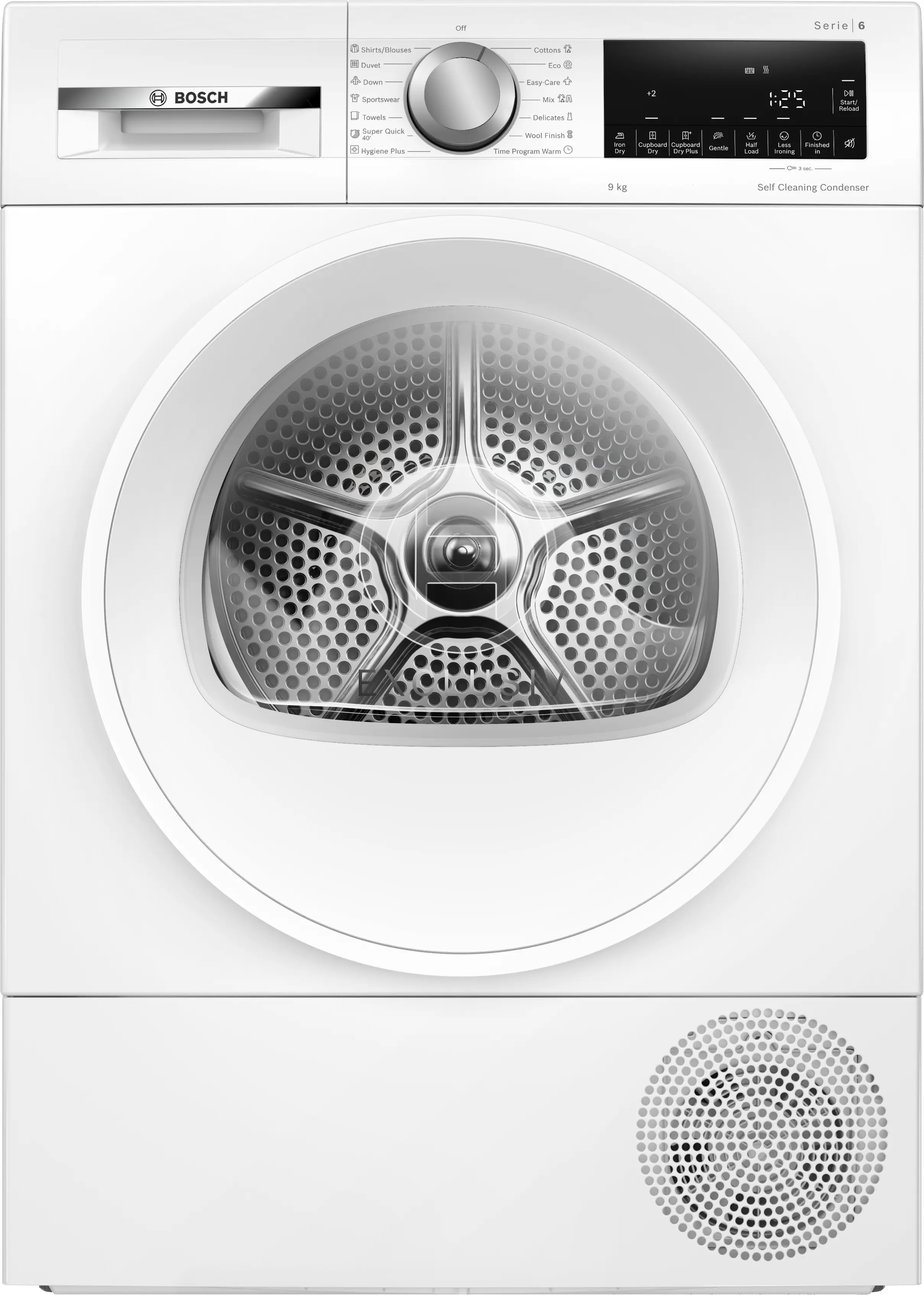 Electrocasnice - Uscător de rufe Bosch Seria 6 WQG14591BY, 9 kg, cu pompă de căldură, alb