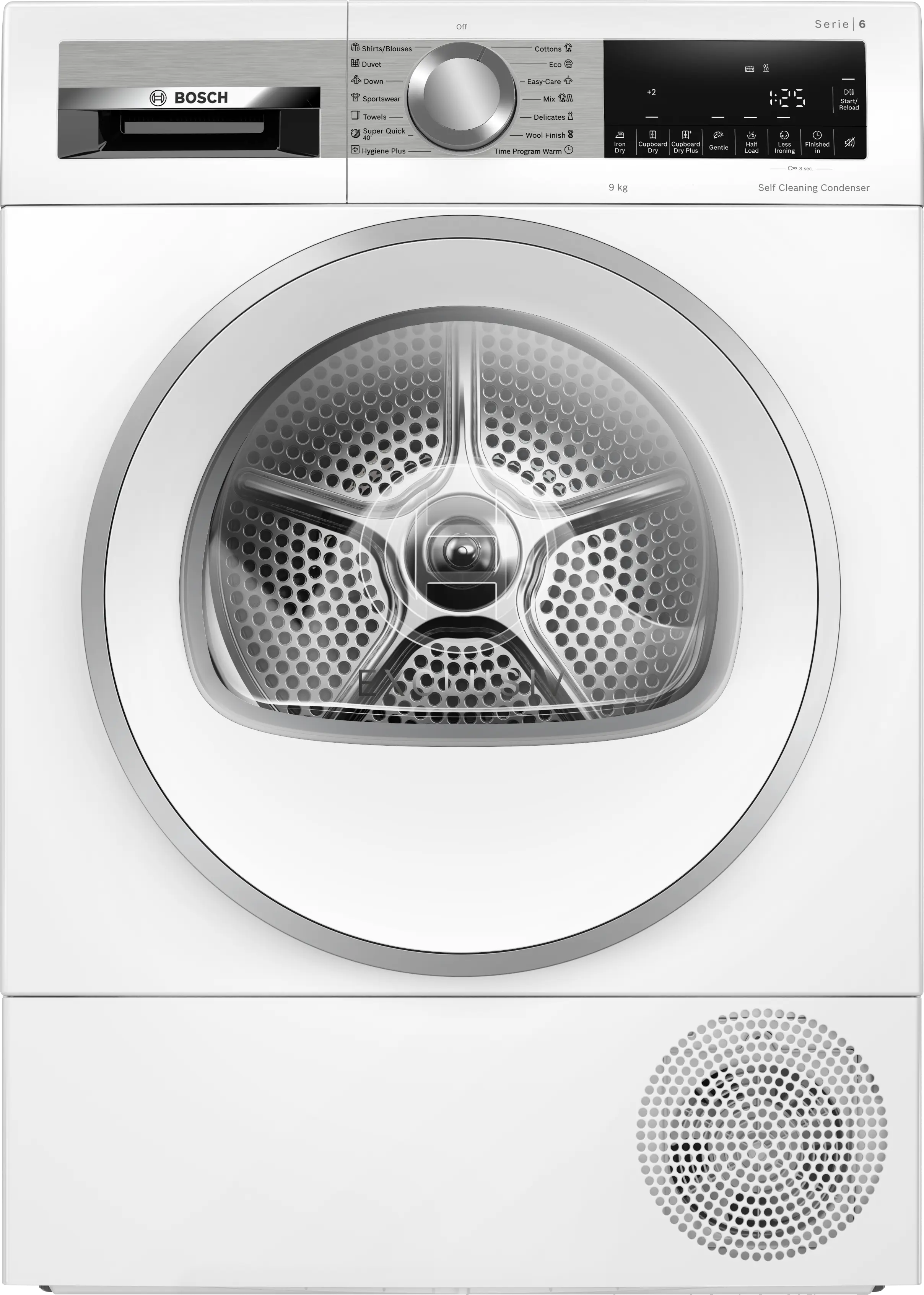 Electrocasnice - Uscător de rufe Bosch Seria 6 WQG24591BY, 9 kg, cu pompă de căldură, alb