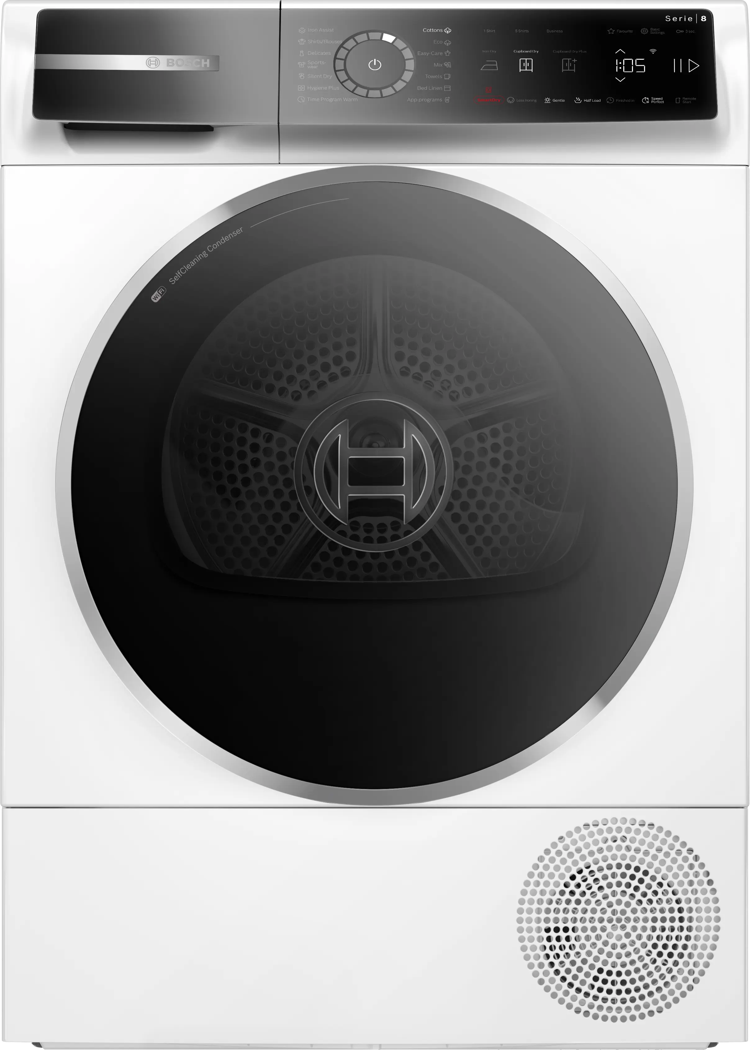 Electrocasnice - Uscător de rufe Bosch Seria 8 WQB246CNBY, 9 kg, cu pompă de căldură, alb