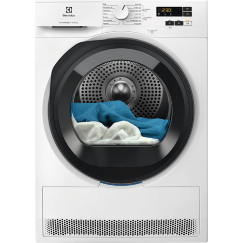 Electrocasnice - Uscător de rufe cu pompă de căldură Electrolux EW6D195GE – 9 kg, GentleCare600 cu SensiCare & MixCare, EasyClean & AntiCrease, Clasa A+++, Alb