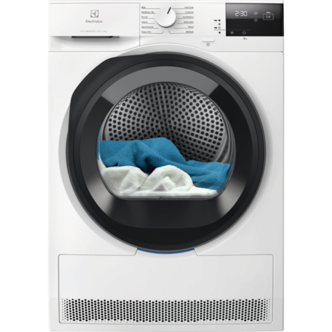 Uscatoare de rufe - Uscător de rufe cu pompă de căldură Electrolux GentleCare EW6D285AE, capacitate 8 kg, 12 programe, clasa energetică A+++, Alb
