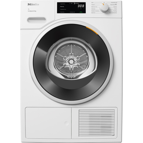 Uscatoare de rufe - Uscator de rufe MIELE TWD 640 WP EcoSpeed, Pompa de caldura, 9 kg, 12 programe, Clasa C, Wi-Fi, alb