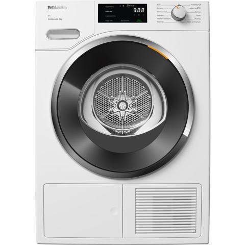Uscatoare de rufe - Uscator de rufe MIELE TWH 780 WP EcoSpeed,  9 kg, Pompa de caldura, 12 programe, Clasa C, Wi-Fi, alb