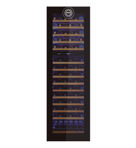 Incoporabil - Vitrina de vin incorporabila Pando PVMAVP 178-101, latime 60 cm, 101 sticle, 2 zone de racire, deschidere PUSH-TO-OPEN