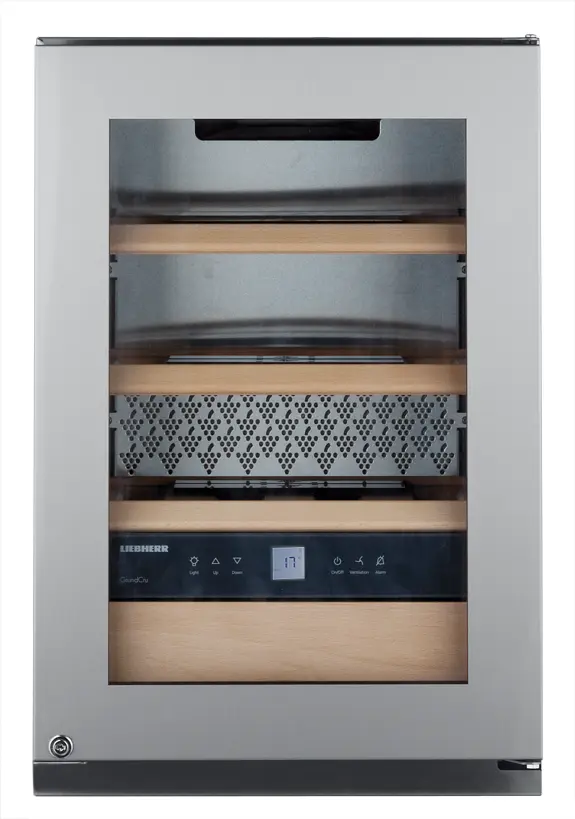 Freestanding - Vitrina de vinuri Liebherr Premium WKes 653 38 l Capacitate 12 sticle, Clasa E, H 61.2 cm Inox