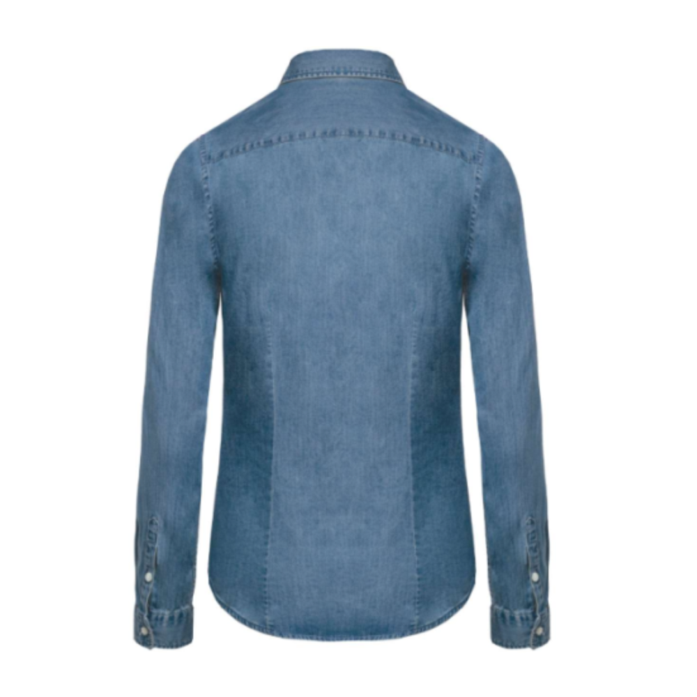 Camașa denim dama, 100% bumbac 160 g/m² , Kariban [2]