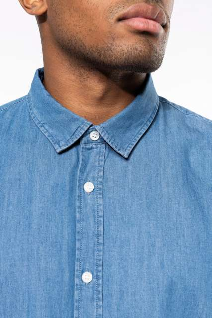 Camașa denim barbati, 100% bumbac 160 g/m² , Kariban [2]