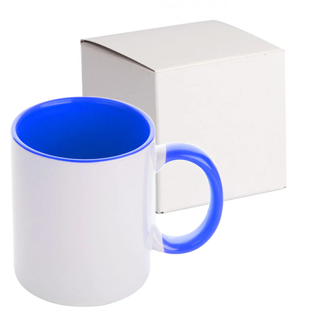 Cana ceramica cu maner si interior colorat , 330 ml [3]