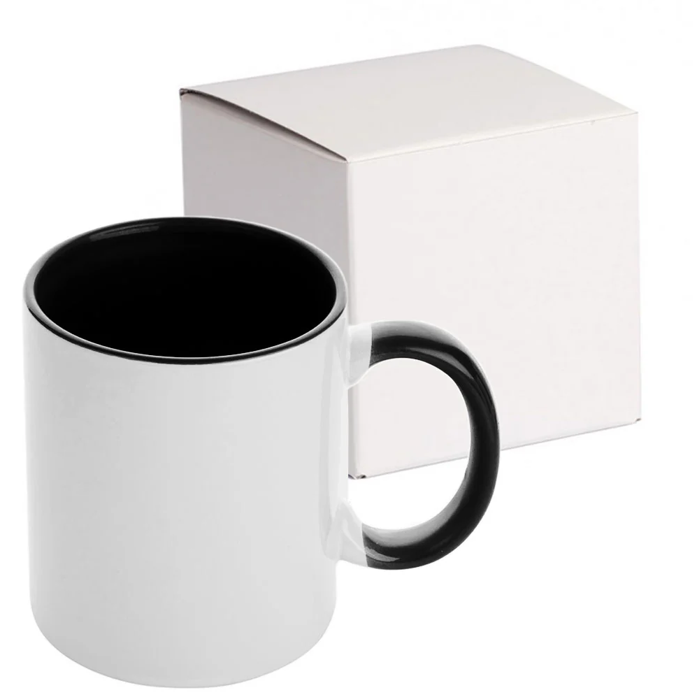 Cana ceramica cu maner si interior colorat , 330 ml [7]