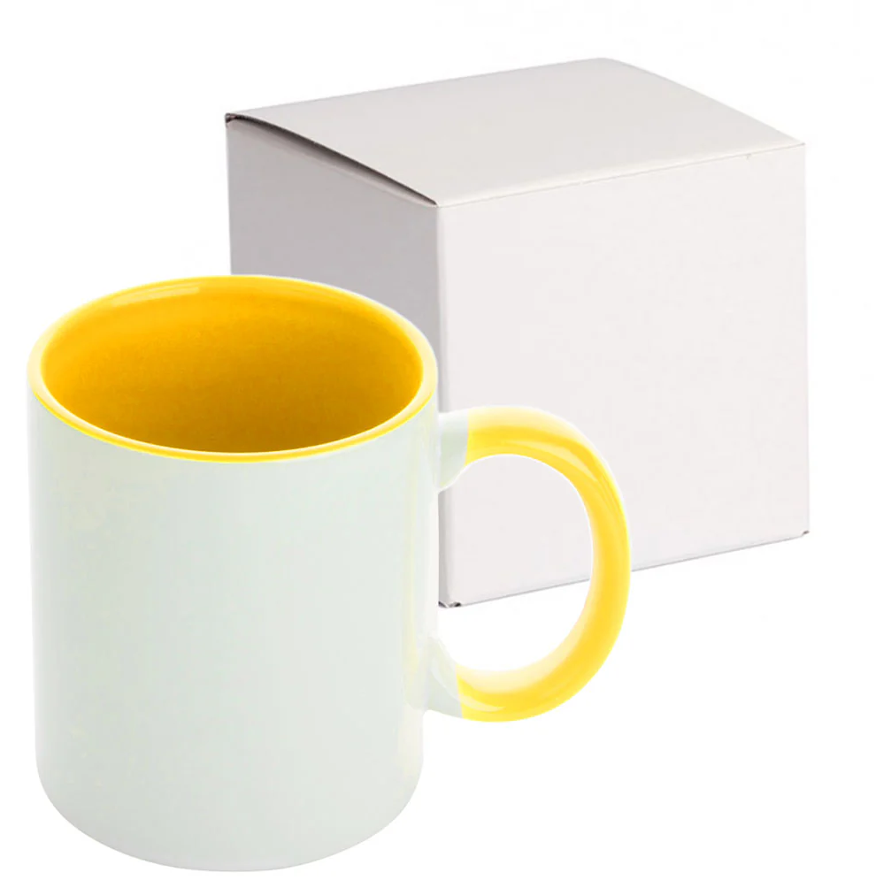 Cana ceramica cu maner si interior colorat , 330 ml [5]