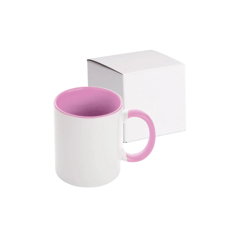 Cana ceramica cu maner si interior colorat , 330 ml [8]