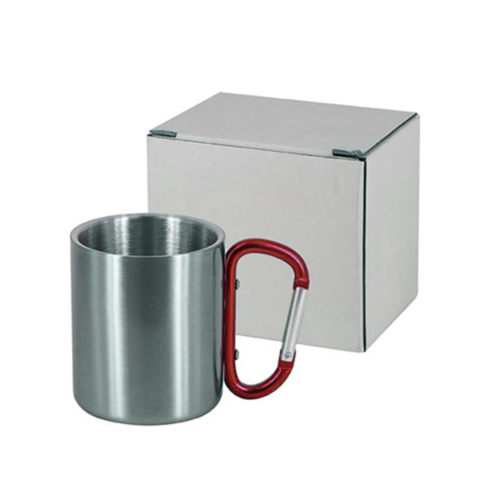 Cana metal inox cu maner rosu [3]