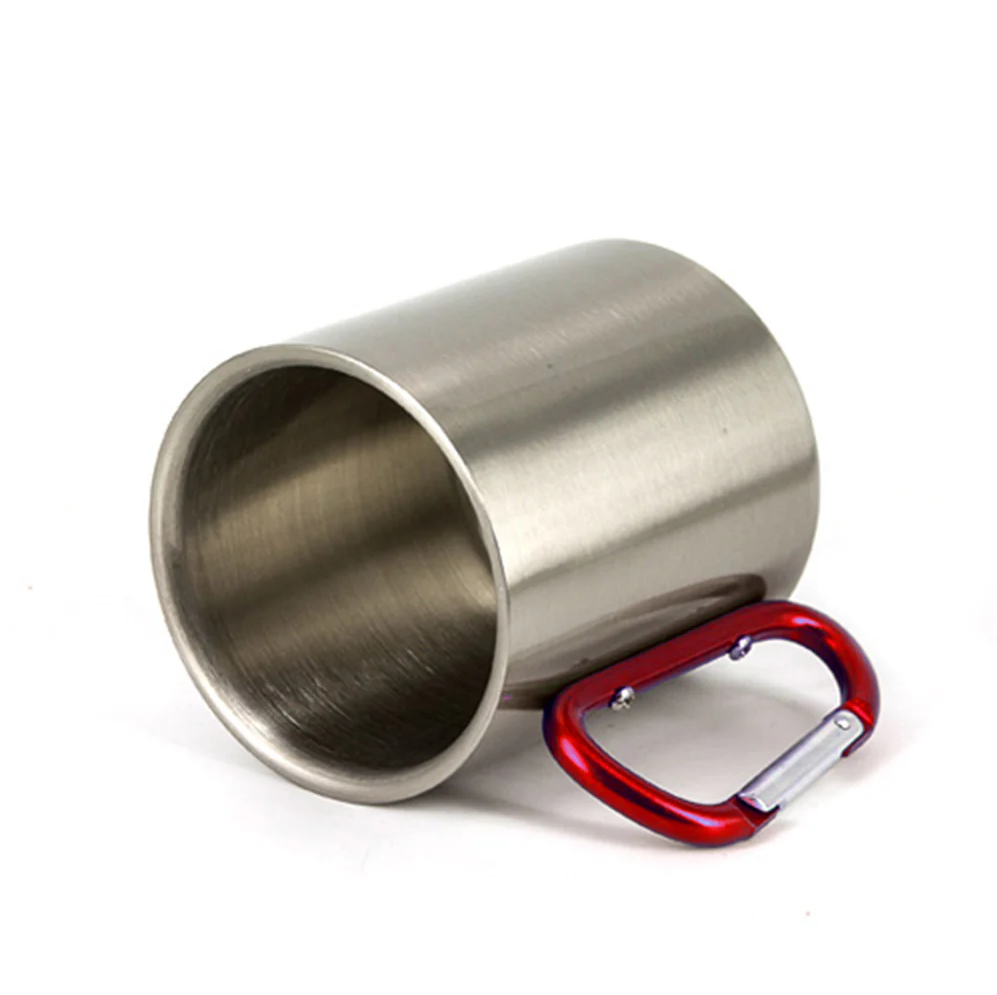 Cana metal inox cu maner rosu [4]
