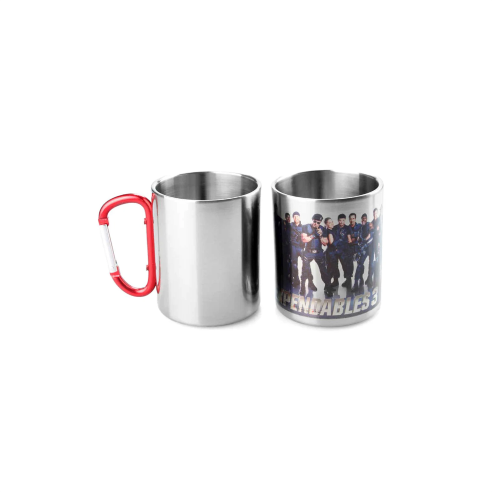 Cana metal inox cu maner rosu [4]