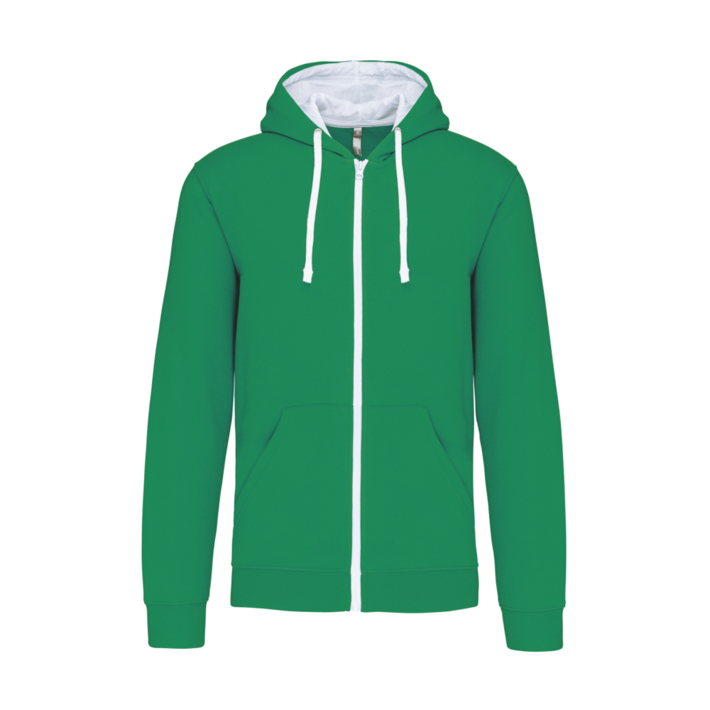 Hanorac barbati zipp, 80% bumbac pieptănat / 20% poliester,280 g/m², Kariban [2]