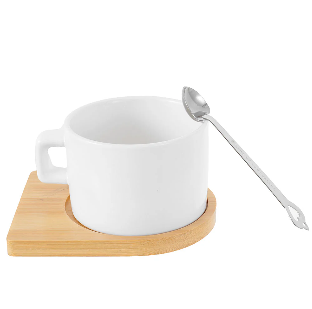 Set ceasca cu suport de lemn si lingurita [4]