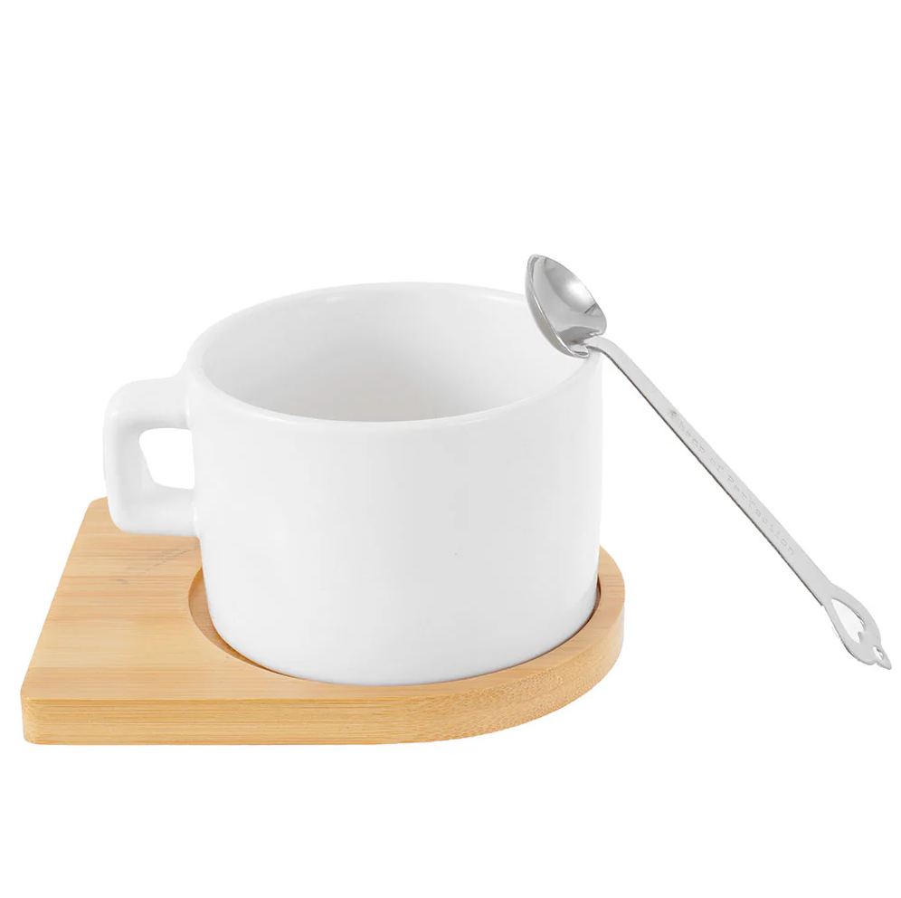 Set ceasca cu suport de lemn si lingurita [1]