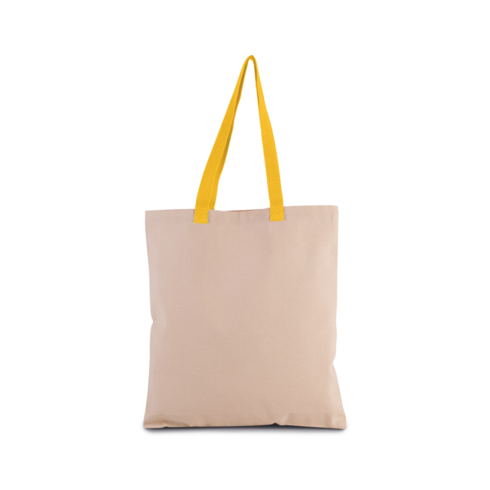 Sacosa clasica pentru cumparaturi, din panza de bumbac, manere contrastante [12]