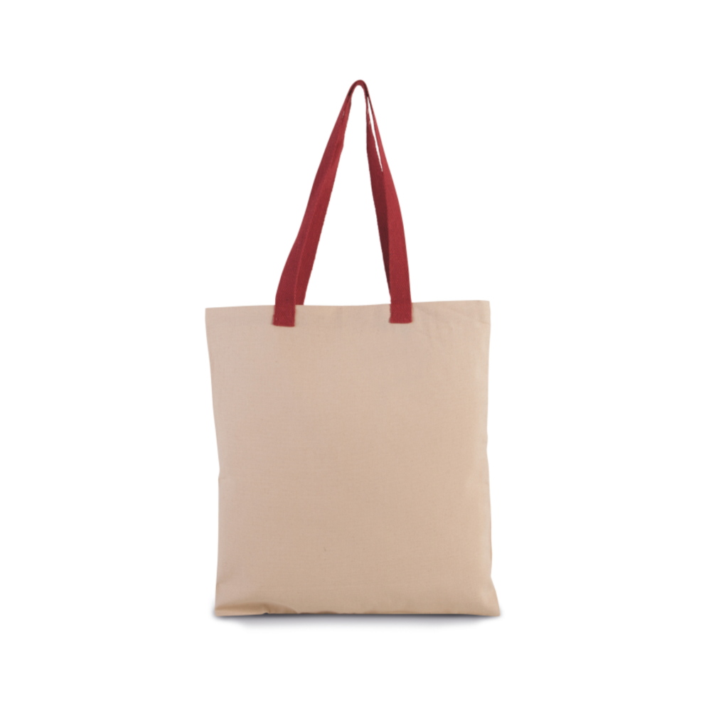 Sacosa clasica pentru cumparaturi, din panza de bumbac, manere contrastante [3]