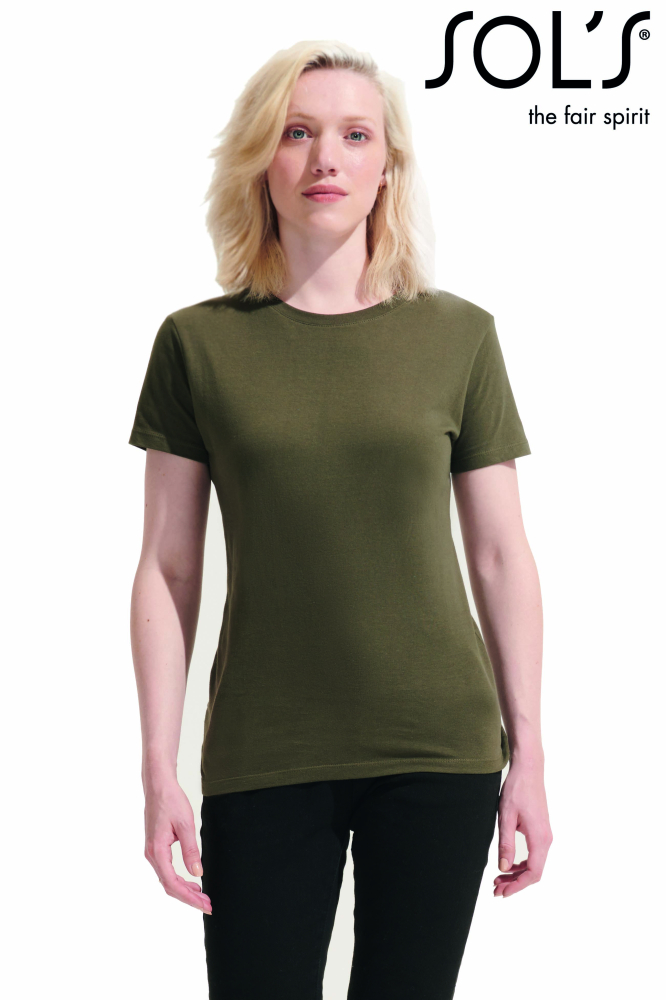 Tricou clasic dama SOL'S, 100% bumbac semi-pieptănat, 150 g/m² [3]