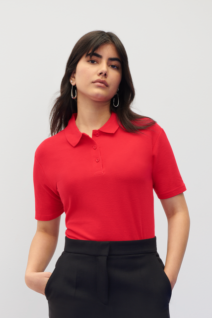 Tricou polo dama, 100% bumbac,170 g/m² (alb – 165 g/m²), Gildan [1]