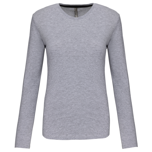 Tricou clasic maneca lunga dama, 100% bumbac,180 g/m², Kariban [12]