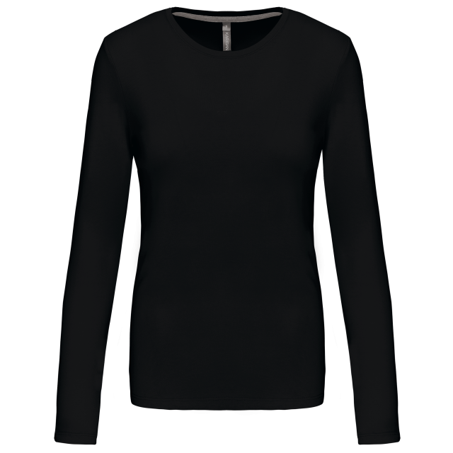 Tricou clasic maneca lunga dama, 100% bumbac,180 g/m², Kariban [3]