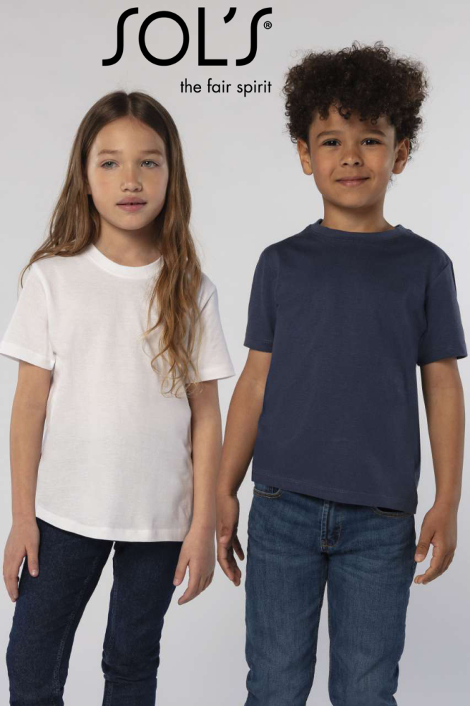Tricou clasic copii SOL'S, 100% bumbac semi-pieptănat, 150 g/m² [22]