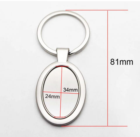 Breloc metalic oval [3]