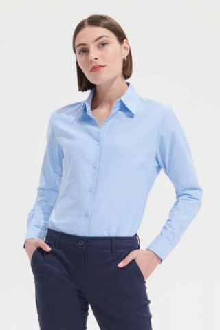 Imbracaminte profesionala - Camasa dama maneca lunga, 70% bumbac - 30% poliester, 135 g/m² SOL'S