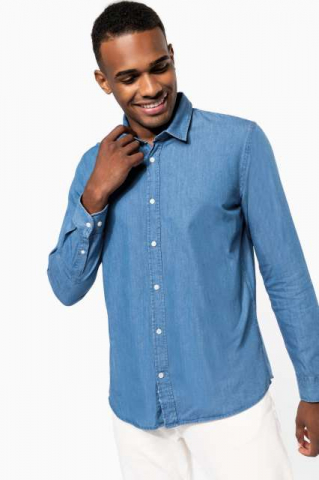 Imbracaminte profesionala - Camașa denim barbati, 100% bumbac 160 g/m² , Kariban
