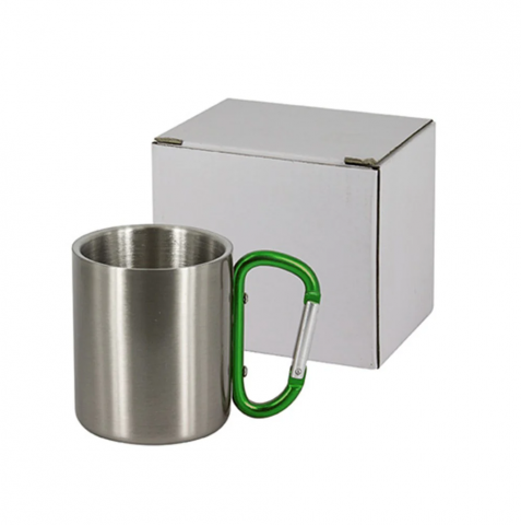 Cana metal inox cu maner verde [2]
