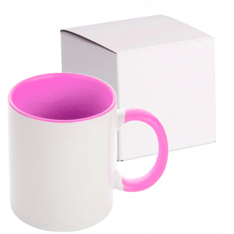 Cana ceramica cu maner si interior colorat , 330 ml [5]