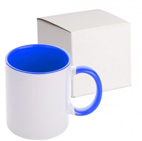 Cana ceramica cu maner si interior colorat , 330 ml [2]