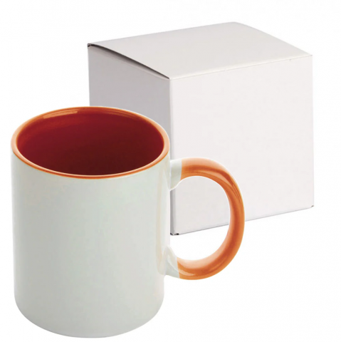 Cana ceramica cu maner si interior colorat , 330 ml [7]