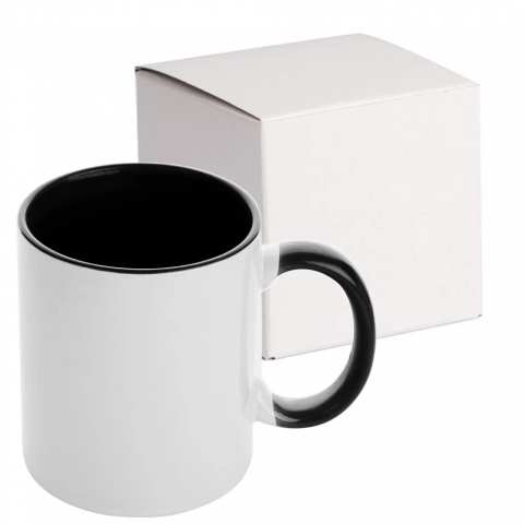 Cana ceramica cu maner si interior colorat , 330 ml [6]