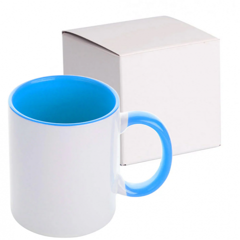 Cana ceramica cu maner si interior colorat , 330 ml [3]